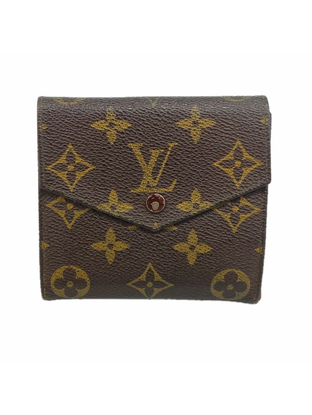 Louis Vuitton Trifold Wallet Monogram Porte Monnaie Billets Cartes Credit Brown